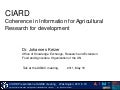 CIARD Coherence in Information for Agricultural Research for Development