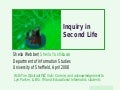 Inquiry in Second Life