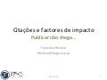 Citações e factores de impacto