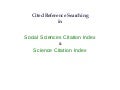 Cited Reference Searching