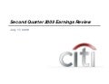 Q2 2009 Earning Report of Citigroup Inc.