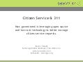 Citizen service & 311