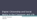 Digital Citizenship and Social Media