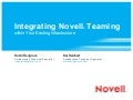 Integrating Novell Teaming within Your Existing Infrastructure