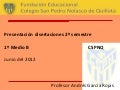 Clase 1º medio b, disertaciones