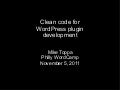 Clean code for WordPress