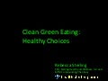Clean green healthy eating