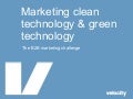 Clean Tech & Green Tech Marketing