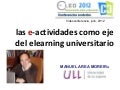 e-acitvidades en elearning CLED2012 M. Area.