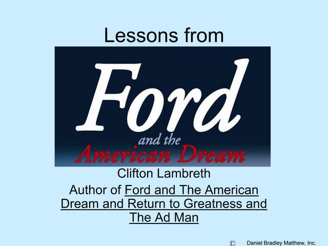 Lunch Presentation - Lessons from F...