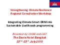 Climate mitigation and livelihoods improvements