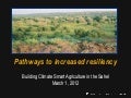 Pathways to increased resiliency