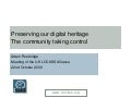 CLOCKSS archive - Preserving our digital heritage - The community taking control