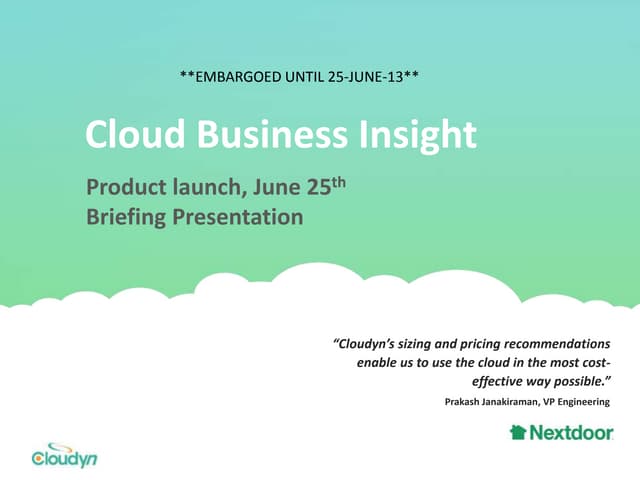 Cloud Business Insights 