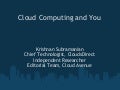 Cloud Computing And You