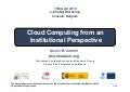 Cloud computing from an institutional perspective
