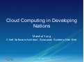 Cloud computing in developing nations