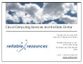 Cloud Computing Services And The Data Center