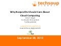 Why Should Nonprofits Care About Cloud Computing