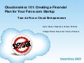 Cloudonomics 101 - Creating a Financial Plan for your SaaS or Cloud Computing Business