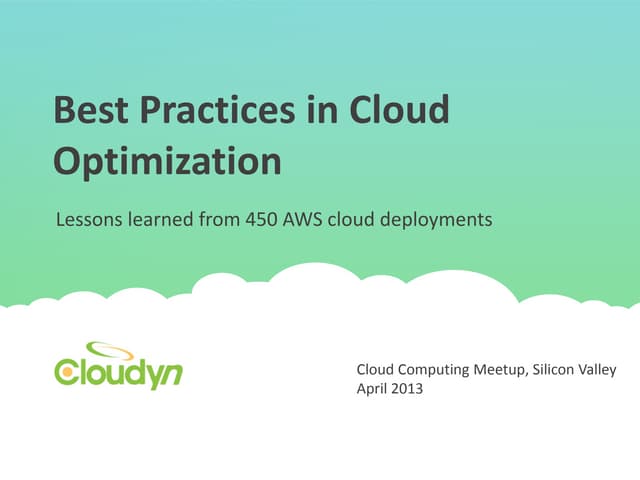 Best Practices for AWS Cloud Cost O...
