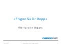 Stephan Bopp, CLS After Work Talk in Basel am 28. Juli 2011