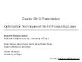 Optimization Techniques at the I/O Forwarding Layer