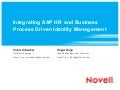 Integrating SAP HR and Business Process Driven Identity Management