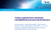Verkko-osallistumisen fasilitointi käyttäjälähtöisessä palvelukehityksessä
