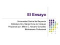 ¿Cómo escribir un ensayo?