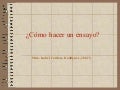 CóMo Hacer Un Ensayo