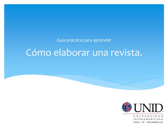 Cómo elaborar una revista antes de ...