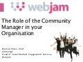 The role of the community manager in your organisation