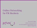 PR Students: Networking 101