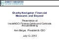 Charity Navigator: Financial Measures and Beyond