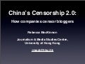 Censorship by Chinese Blog-hosting Companies