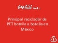 Coca-Cola reciclador de PET en México