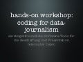 Hands-on: Coding for Data-Journalism