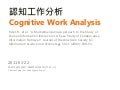 Cognitive work-analysis (Fidel, et al., 2004)