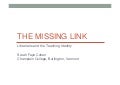 Cohen - The missing link: librarians and the teaching identity