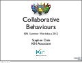 Collaborative behaviours