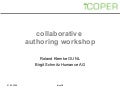 Collaboratve Authoring Workshop
