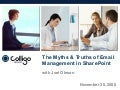 Debunking Myths - SharePoint and Email Management Colligo Webinar Joel Oleson