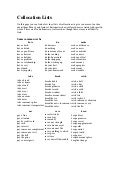 Collocation lists