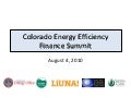 Colorado Energy Finance Summit-Gil Sperling, DOE