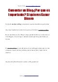 Comentar un blog es importante