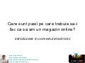 Care sunt pasii pe care trebuie sa-i fac ca sa am un magazin online?