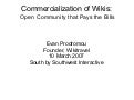 Commercialization of Wikis