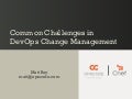 Common Challenges in DevOps Change Management
