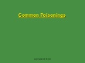 Common poisonings